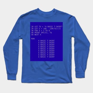 A BASIC T-Shirt - Blue BG Long Sleeve T-Shirt